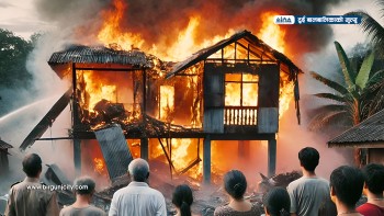 मोरङमा भीषण आगलागी, दुई बालबालिकाको मृत्यु