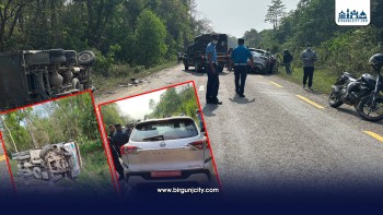 बारामा टिपर र कार ठोक्किँदा दुई जनाको मृत्यु