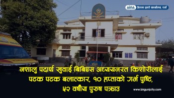 पर्सामा नशालु पदार्थ खुवाई विविएस अध्ययनरत किशोरीमाथि पटक पटक बलात्कार, १० हप्ताको गर्भ पुष्टि, ५२ वर्षीय पुरुष पक्राउ