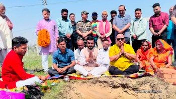 नगवामा ४ करोड ५० लाख लागतको ओभरहेड खानेपानी ट्यांकी निर्माणकाे  शिलान्यास