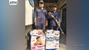 बारा प्रहरीले एक लाख मूल्य बराबर प्रतिबन्धित पटाका बरामद