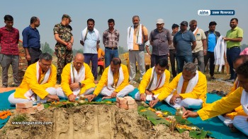 मधेस स्वास्थ्य विज्ञान प्रतिष्ठानको एकेडमिक भवन शिलान्यास