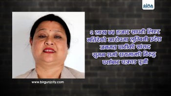 बैंकिङ कसुरमा जनमत पार्टीकी प्रदेश सांसद सुमन शर्मा रायमाझी विरुद्ध पर्सा जिल्ला अदालतबाट पक्राउ पुर्जी