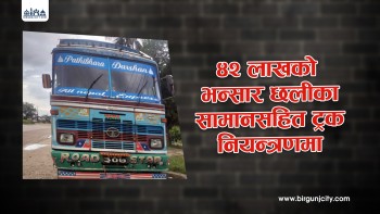 सर्लाहीमा साढे ४२ लाखको भन्सार छली सामानसहित ट्रक नियन्त्रणमा