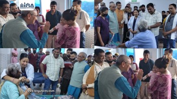 पर्सामा हैजाका विरामीसँग गृहमन्त्री लेखकको भेटघाट