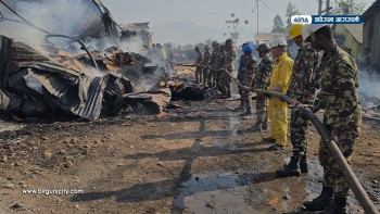 दाङको लागलागी : सिङ्गो गाउँ नै जोखिममा (तस्विरहरु)
