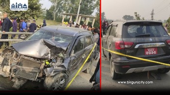 धनुषामा कारको ठक्करबाट एक जनाको मृत्यु, एक गम्भीर घाइते