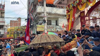 वीरगंजमा परम्परागत हर्षोल्लासका साथ फूलपाती भित्र्याइयो