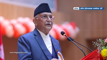 प्रधानमन्त्री केपी शर्मा ओली मधेश प्रदेश सभा सम्बाेधन गर्दै, सिरहा अधिवेशन उद्घाटन गर्न  जाने