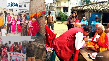 वीरगंजका विभिन्न स्थानमा उम्मेदवार ओमप्रकाश सरार्फद्वारा घरदैलो कार्यक्रम