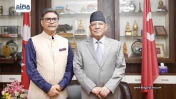 भारतीय विदेश सचिव विक्रम मिस्रीद्वारा प्रचण्डसँग भेटवार्ता